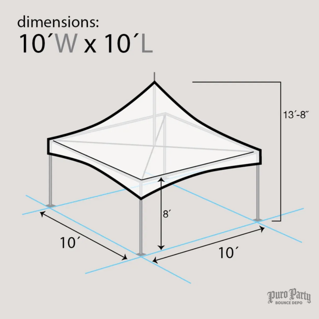 Puro Party High-Peak 10x10 Pole Tents