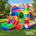 Building Block Bounce House with Slide