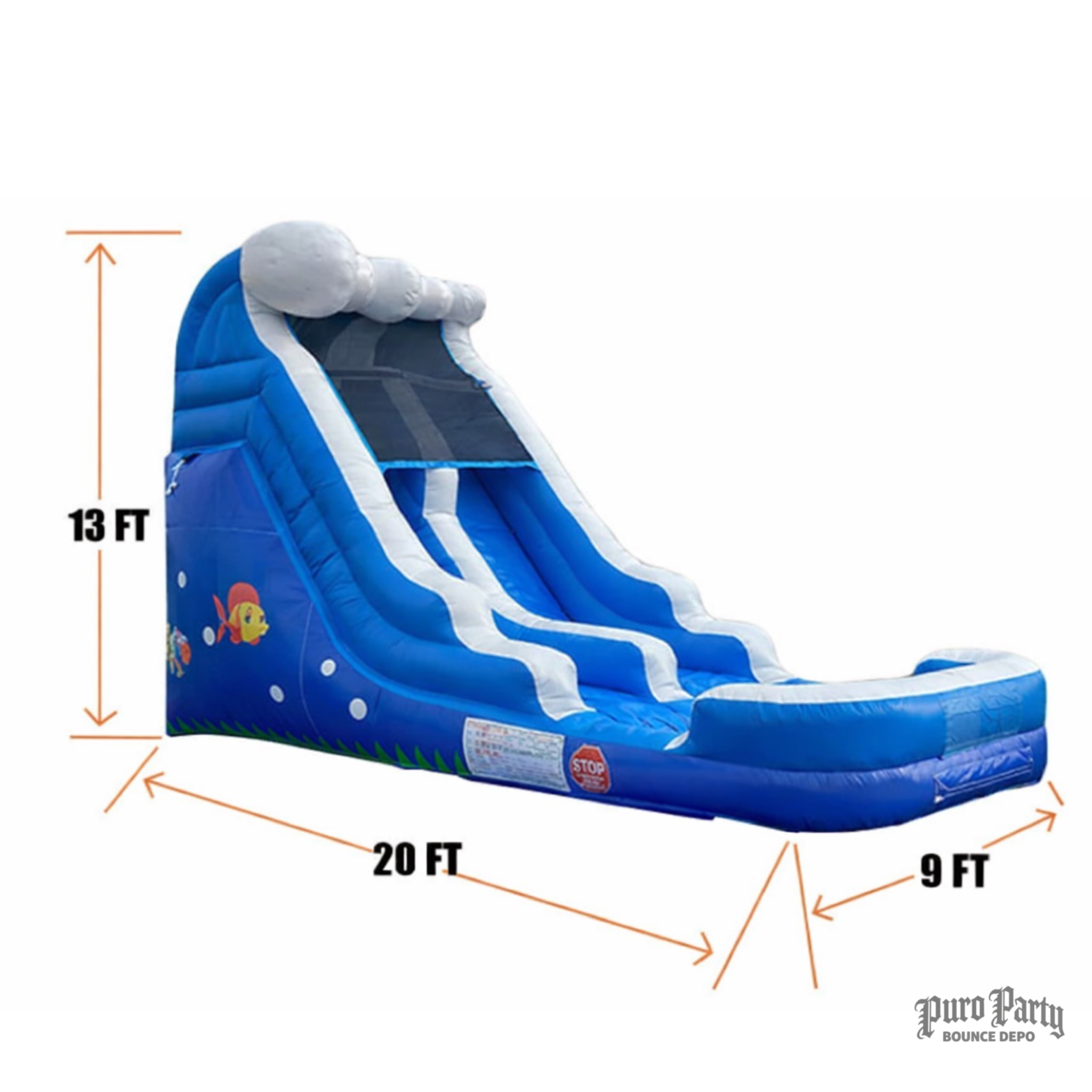 13'H Ocean Splash Water Slide - Clearance Item!
