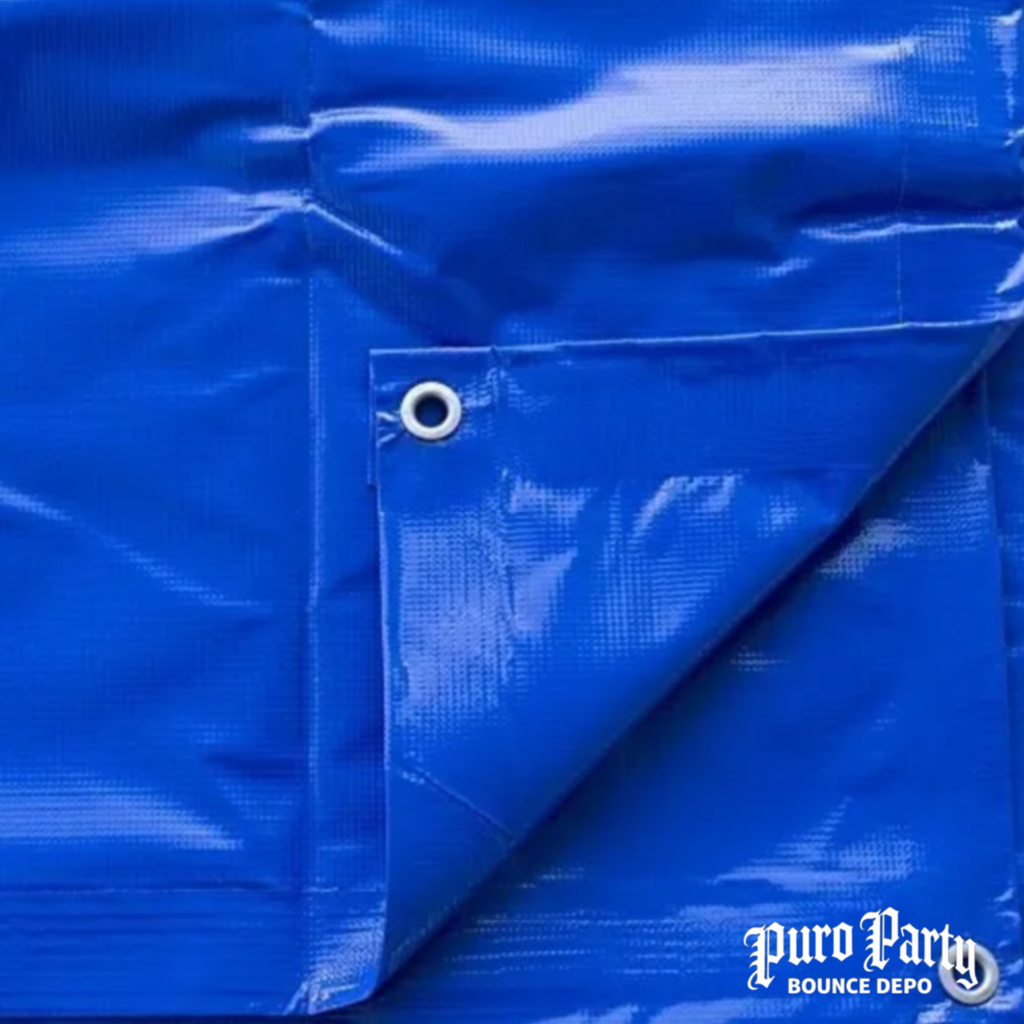 15' x 15' Heavy Duty Waterproof PVC Vinyl Tarp - Blue
