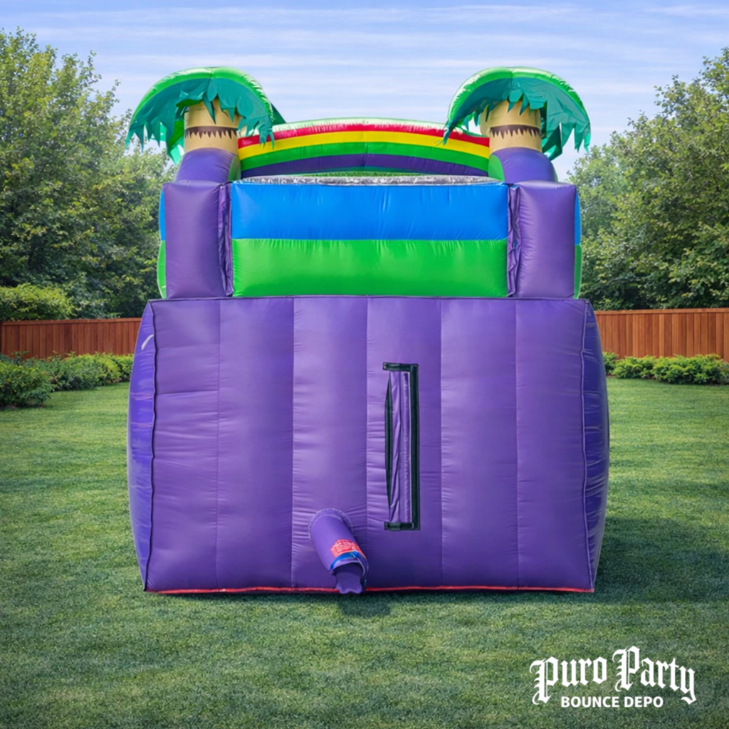 12' Purple Marble Inflatable Water Slide & Pool