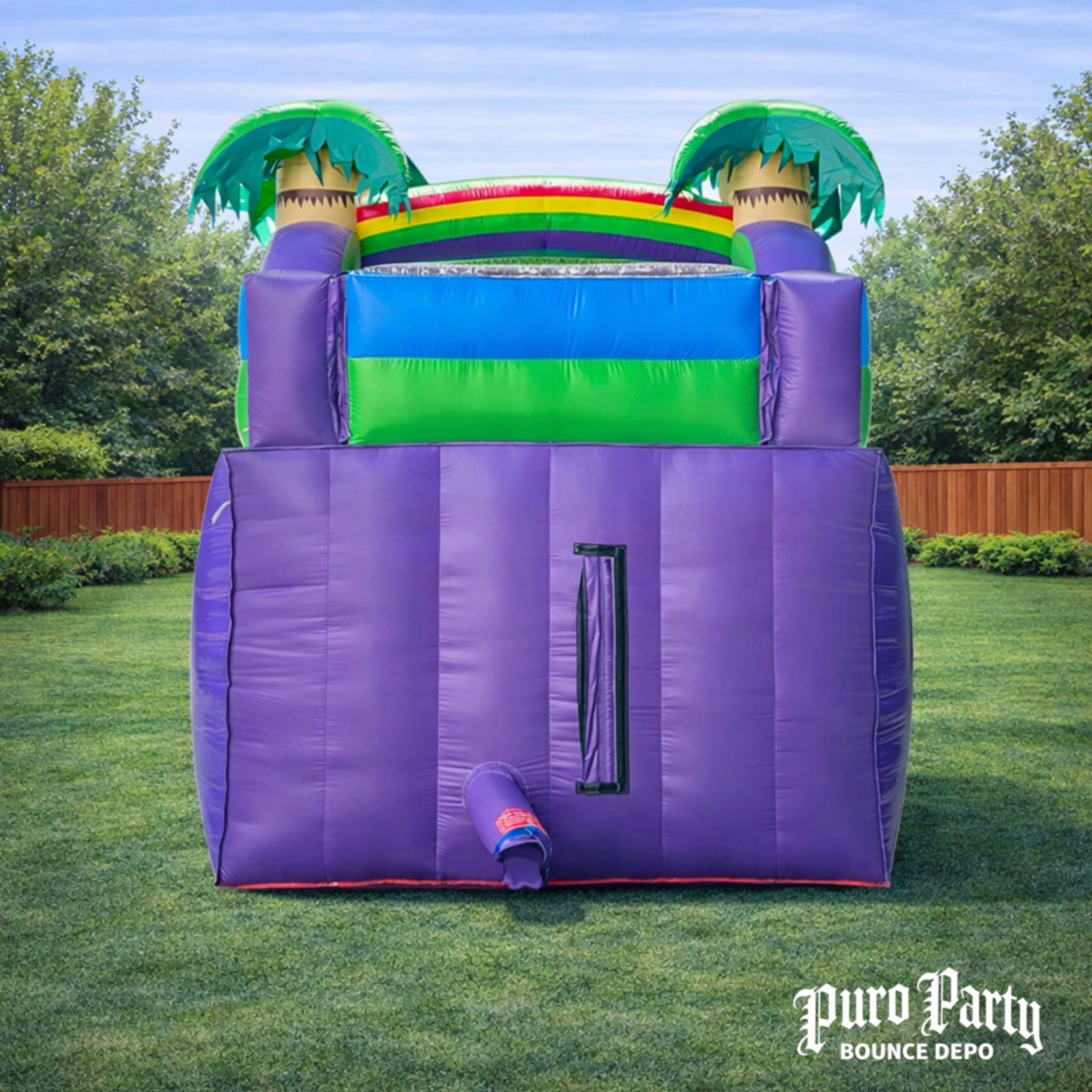 12' Purple Marble Inflatable Water Slide & Pool