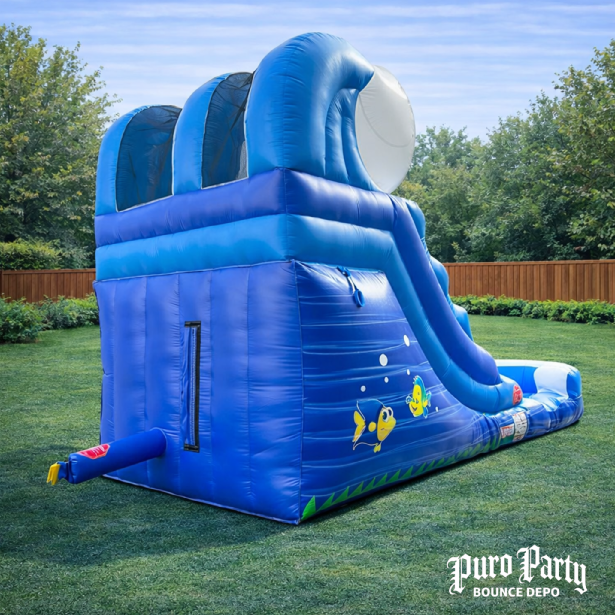13'H Ocean Splash Water Slide &Pool Deluxe