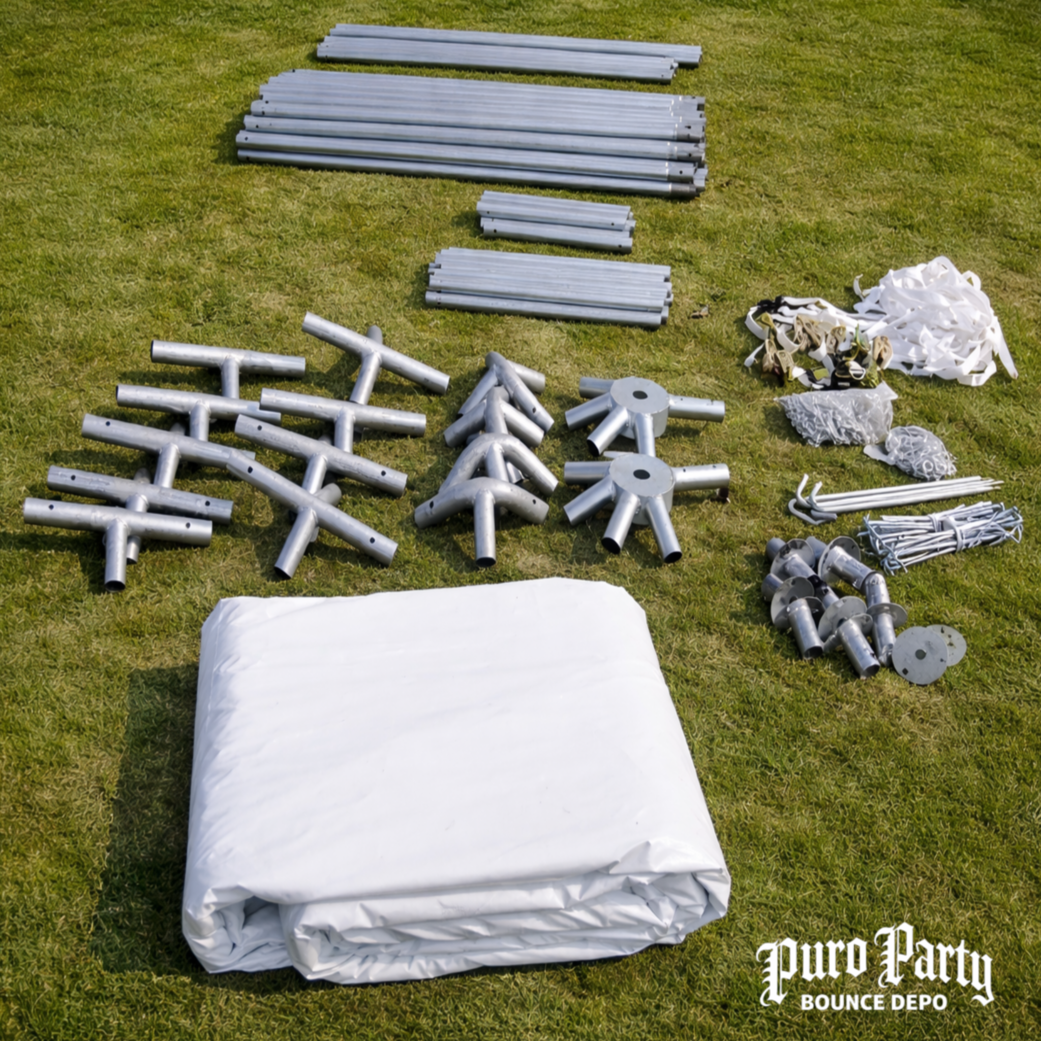 Puro Party Weekender Pole Tent - White