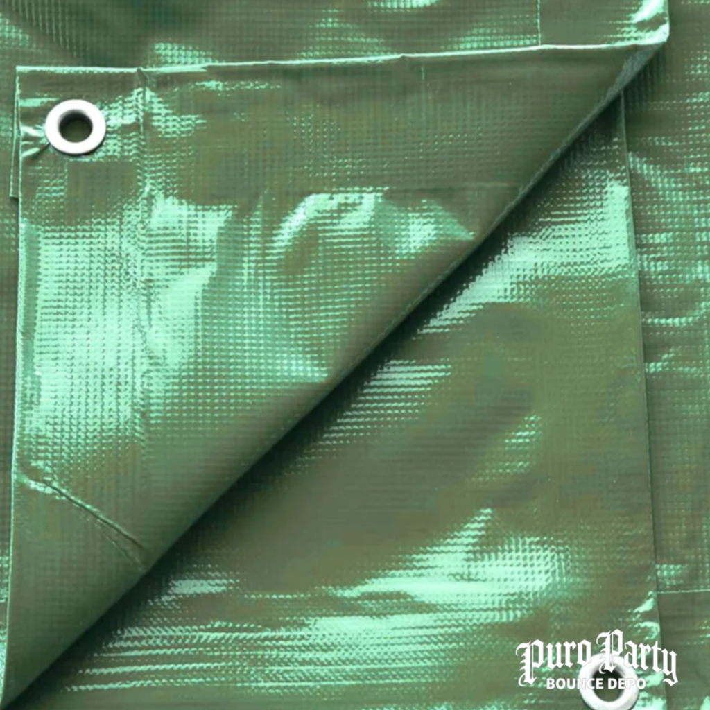 15' x 15' Heavy Duty Waterproof PVC Vinyl Tarp - Green