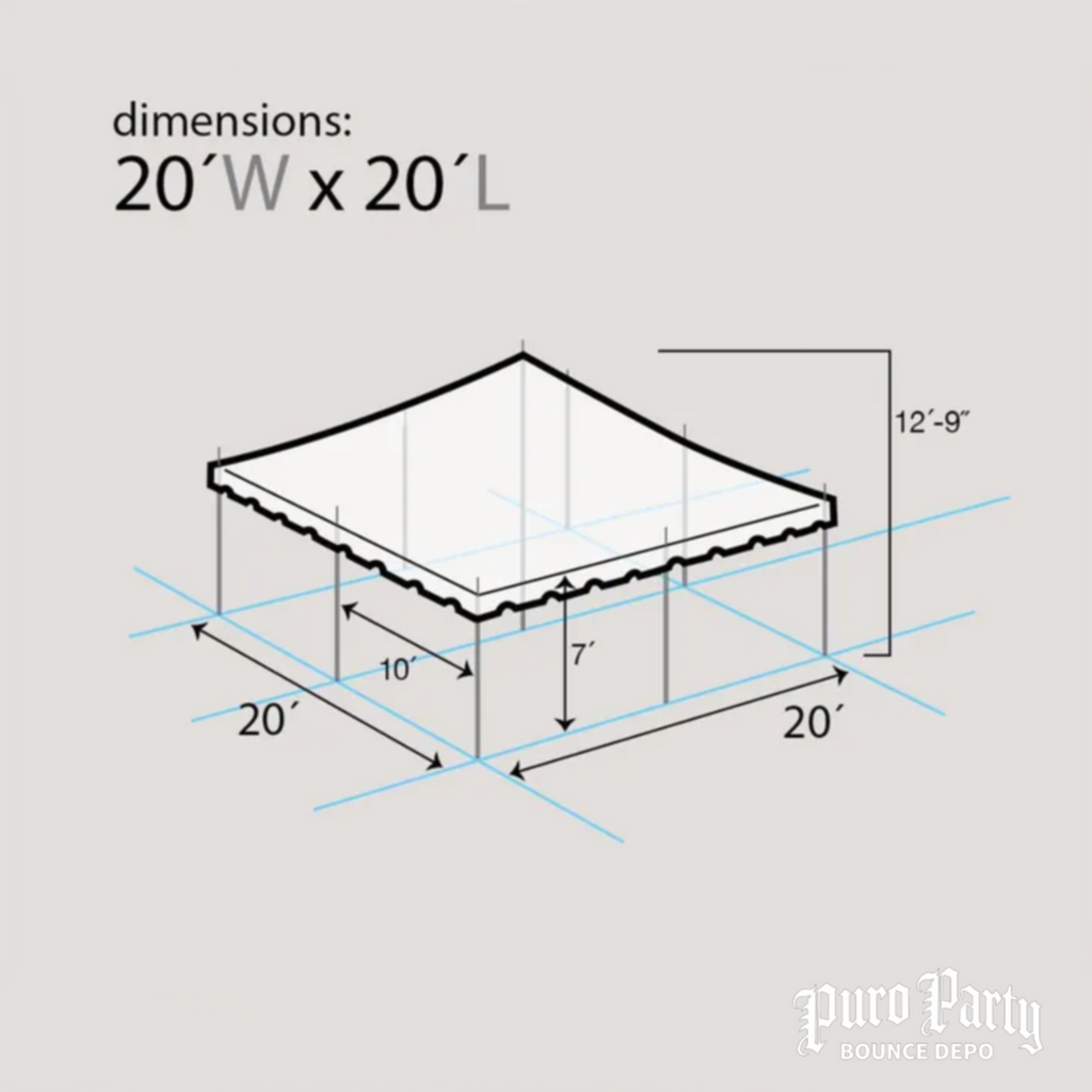 Puro Party Weekender Pole Tent - White