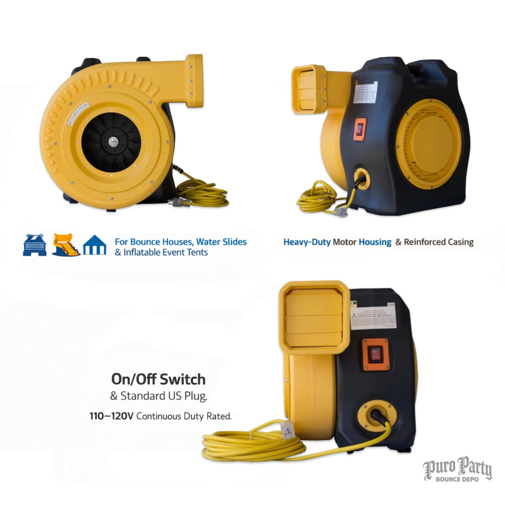 Commercial Inflatable Bounce House Blower - Heavy-Duty Air Pumps