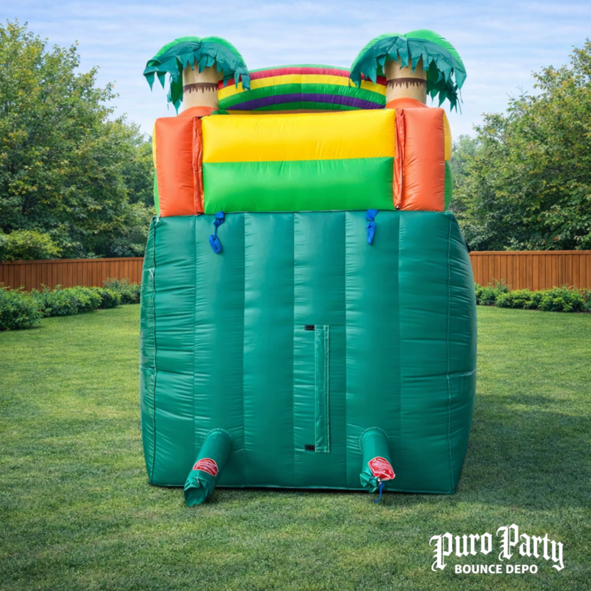 15' Tropical Inflatable Water Slide with Pool