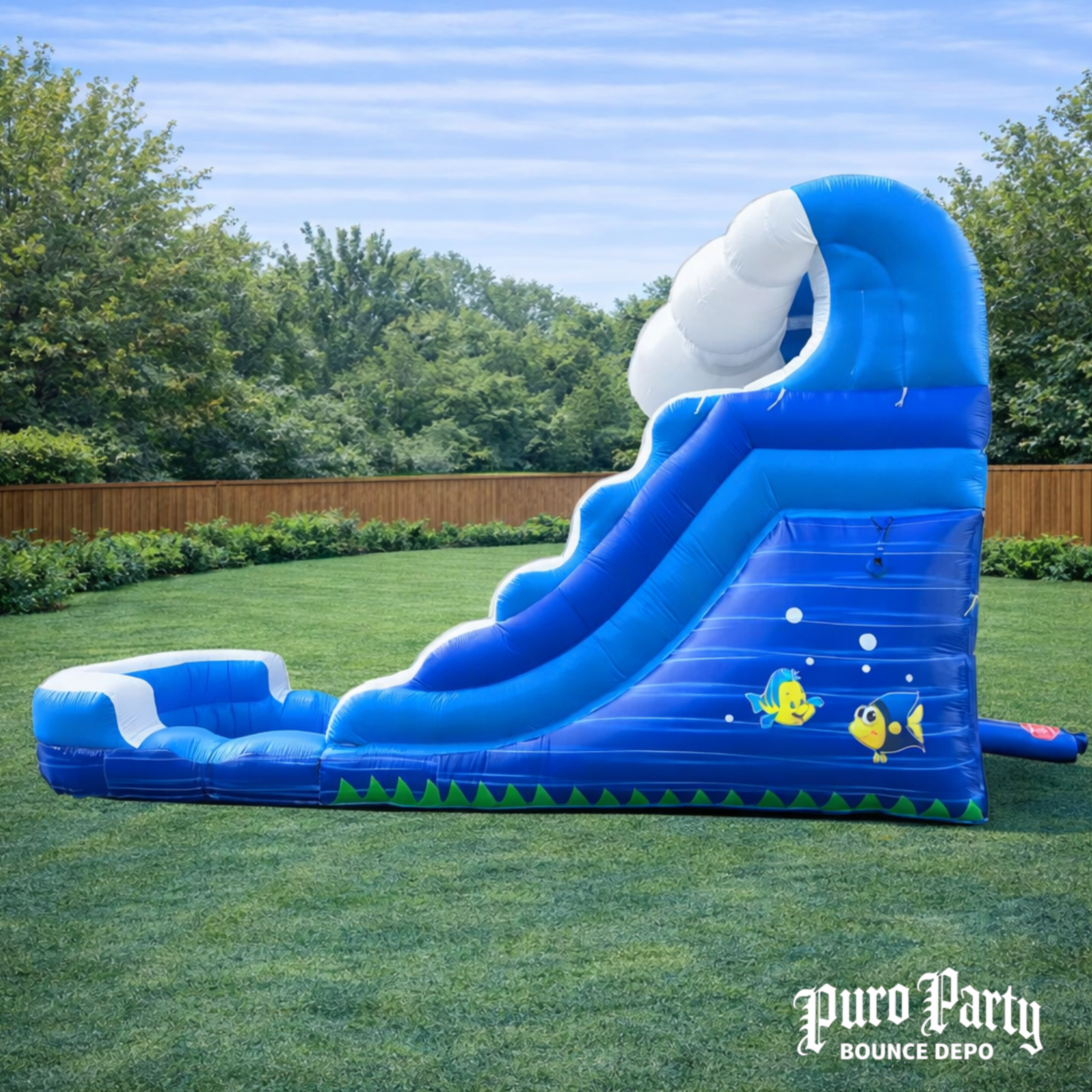 13'H Ocean Splash Water Slide &Pool Deluxe