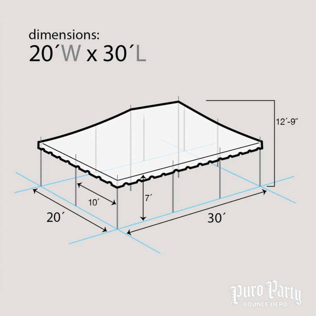 Puro Party Weekender Pole Tent - White