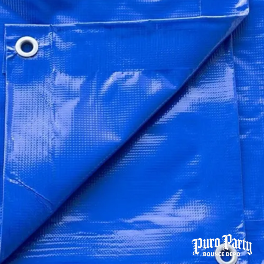 15' x 15' Heavy Duty Waterproof PVC Vinyl Tarp - Blue